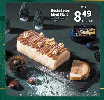 Lidl Bûche façon mont blanc offre