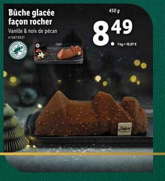 Lidl Bûche glacée façon rocher offre