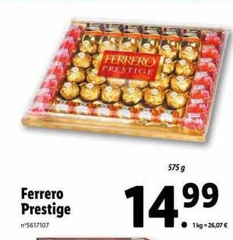 Lidl Ferrero prestige offre