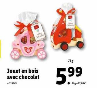 Lidl Jouet en bois avec chocolat offre