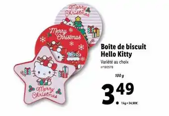 Lidl Boîte de biscuit hello kitty offre