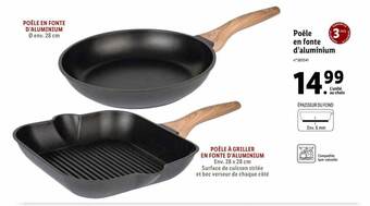 Lidl Poêle en fonte d'aluminium offre