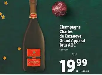 Champagne charles de cazanove grand apparat brut aoc