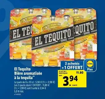 Lidl Bière aromatisée à la tequila el tequito offre