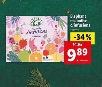 Lidl Éléphant ma boîte d'infusions offre