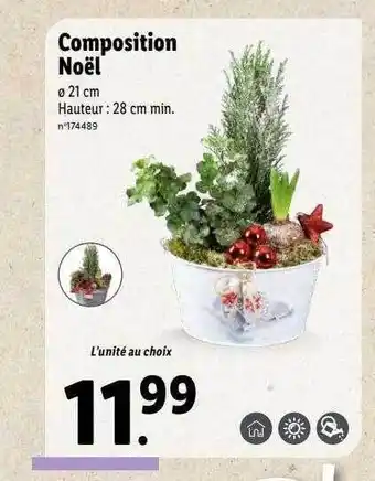 Lidl Composition noël offre