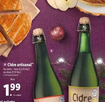Lidl Cidre artisanal offre