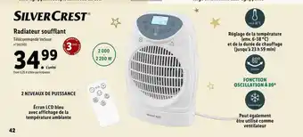 Lidl Radiateur soufflant silver crest offre