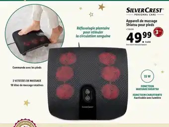 Appareil de massage shiatsu pour pieds silver crest