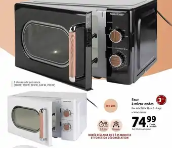 Lidl Four à micro-ondes silver crest offre