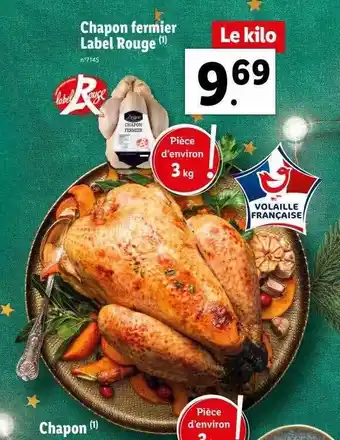 Lidl Chapon fermier label rouge offre