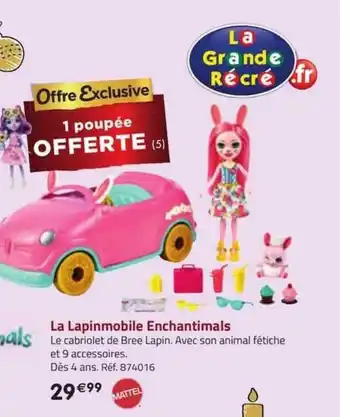 La lapinmobile enchantimals mattel