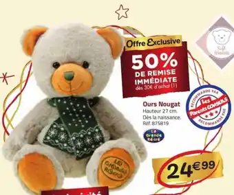 La Grande Récré Ours nougat offre