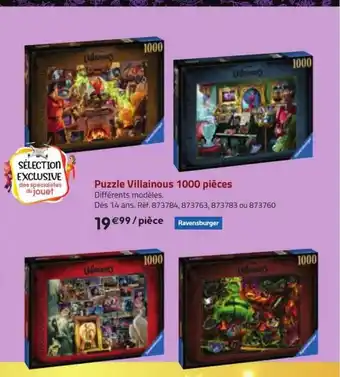 La Grande Récré Puzzle villainous 1000 pièces ravensburger offre