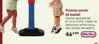 La Grande Récré Premier panier de basket little tikes offre
