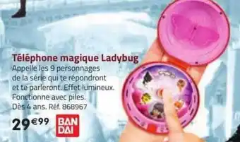 Téléphone magique ladybug bandai