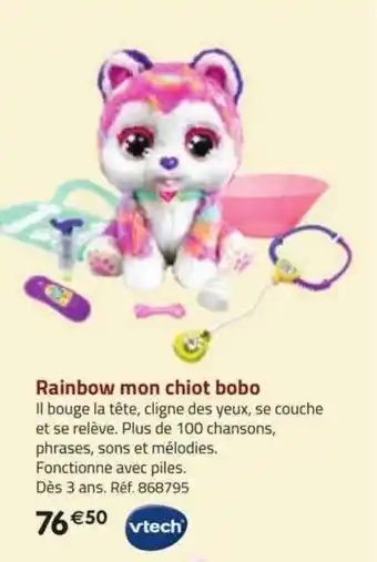 La Grande Récré Rainbow mon chiot bobo vtech offre