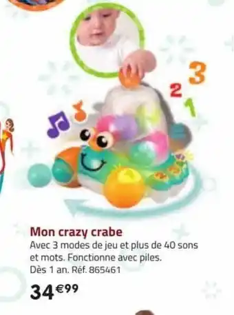 La Grande Récré Mon crazy crabe offre
