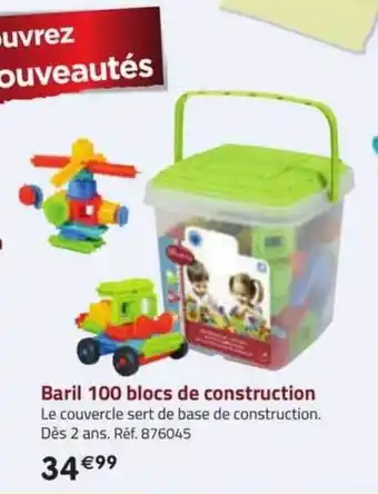 La Grande Récré Baril 100 blocs de construction bloomy offre