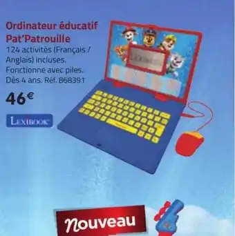 La Grande Récré Ordinateur éducatif pat'patrouille lexibook offre