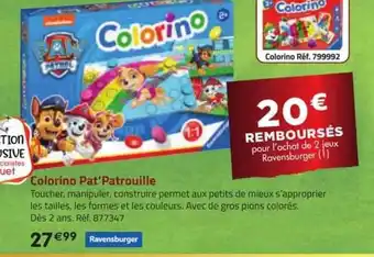 La Grande Récré Colorino pat'patrouille ravensburger offre