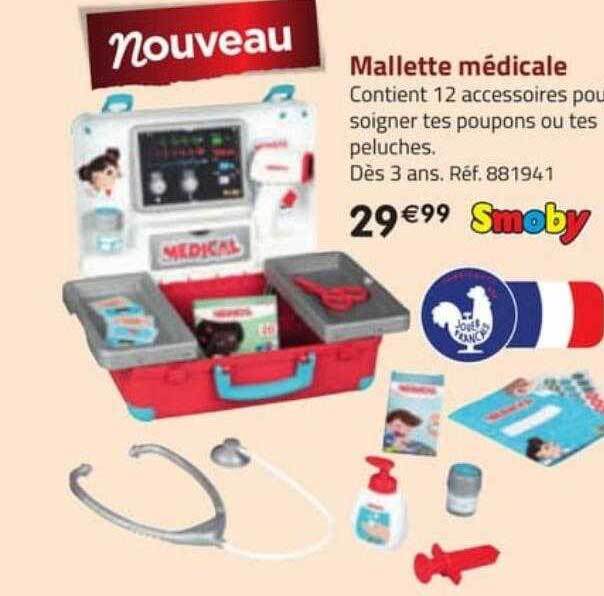 Promo Mallette médicale smoby chez La Grande Récré