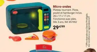 La Grande Récré Micro-ondes offre