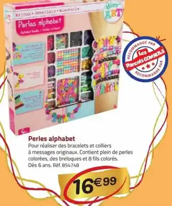 La Grande Récré Perles alphabet offre