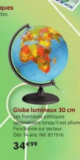 Globe lumineux 30 cm