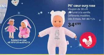 La Grande Récré Pti' coeur ours rose offre