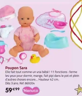 La Grande Récré Poupon sara nenuco offre