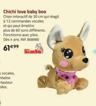 La Grande Récré Chichi love baby boo simba offre