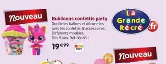 Bubiloons confettis party imc toys