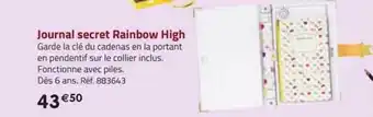 Journal secret rainbow high