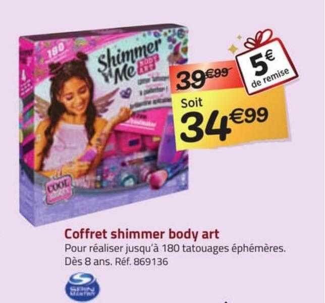 Promo Coffret shimmer body art spin master chez La Grande Récré
