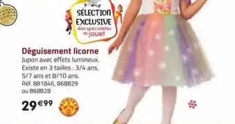 La Grande Récré Déguisement licorne offre