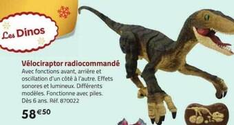 La Grande Récré Vélociraptor radiocommandé offre