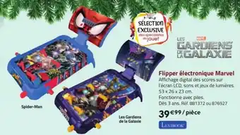 La Grande Récré Flipper électronique marvel lexibook offre