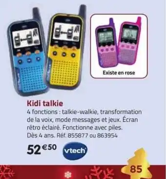 La Grande Récré Kidi talkie vtech offre