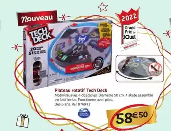 Plateau rotatif tech deck spin master