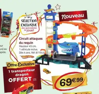 Circuit attaques du requin hot wheels