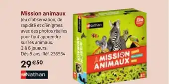 La Grande Récré Mission animaux nathan offre