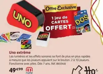 La Grande Récré Uno extrême offre