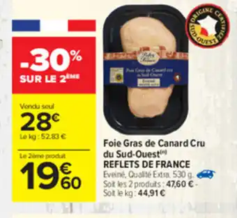 Carrefour Foie gras de canard cru du sud-ouest offre
