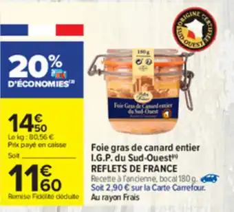 Carrefour Foie gras de canard entier igp du sud-ouest offre