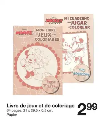 Zeeman Livre de jeux et de coloriage offre