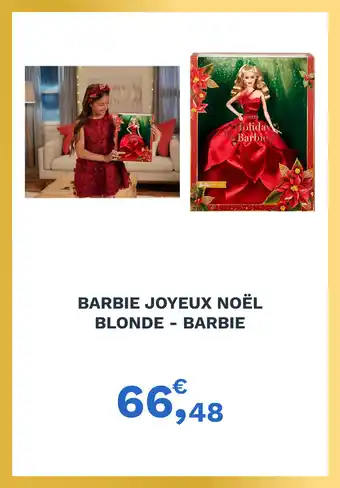 E.Leclerc Barbie joyeux noël blonde - barbie offre