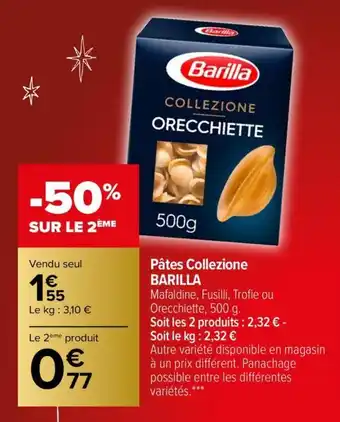 Carrefour Pâtes collezione BARILLA offre