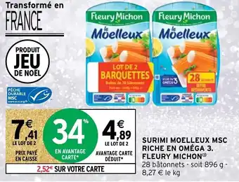 Intermarché Surimi moelleux msc riche en oméga 3 FLEURY MICHON offre