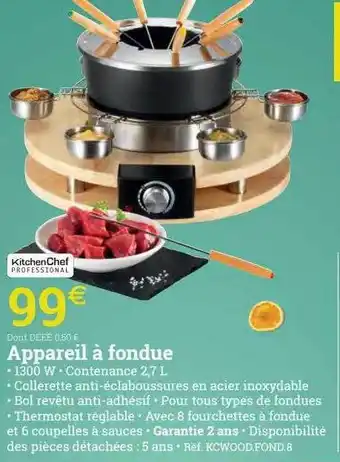 Kitchenchef appareil à fondue